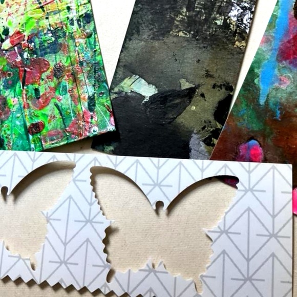 Junk Journal Pack 15+ Hand painted Pieces, Great for scrapbooking, collage - Picture 11 of 13